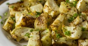 Roasted Kohlrabi with Herbs and Spices