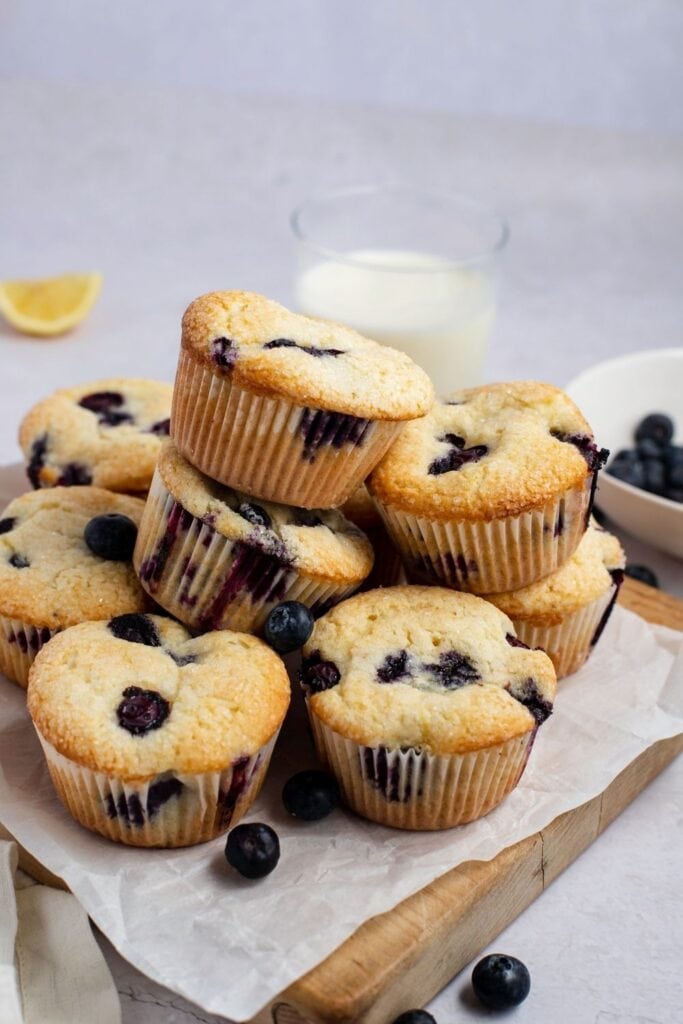 Soft and Buttery Blueberry Muffins