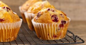 Soft and Fluffy Cranberry Sauce Muffins