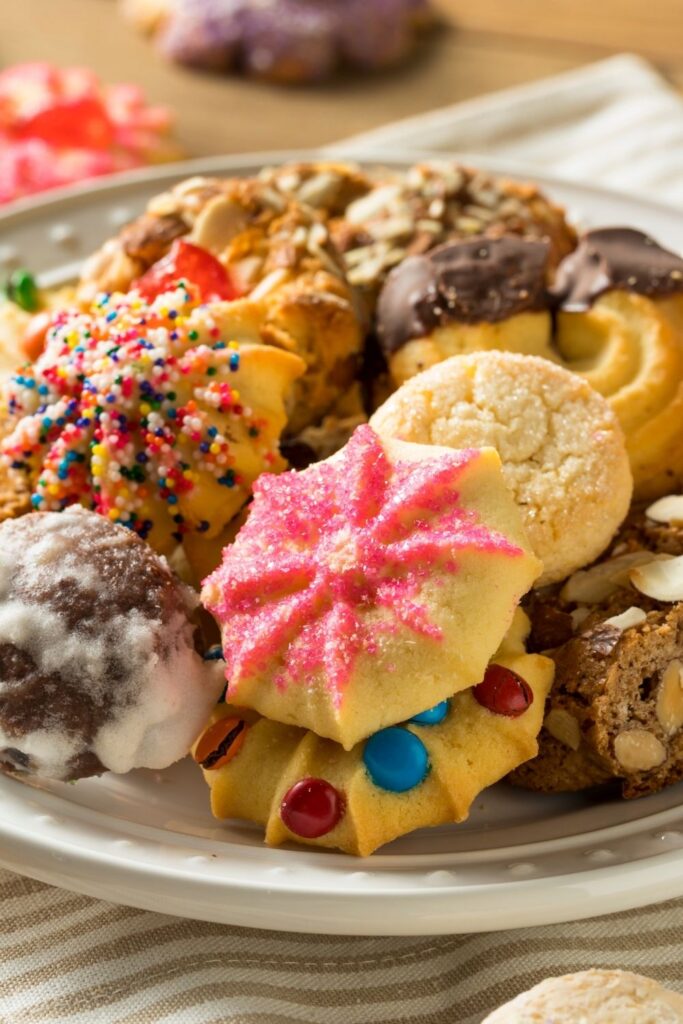 Sweet Assorted Italian Cookies in a Plate