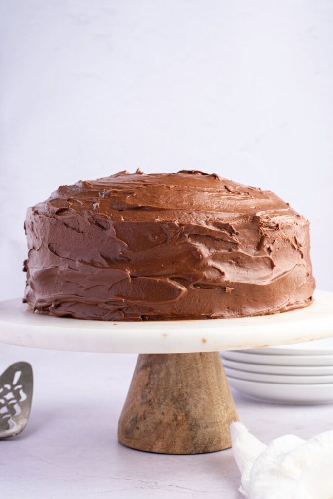 Sweet Homemade Chocolate Cake with Chocolate Frosting
