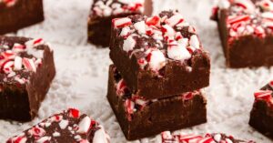 Sweet Homemade Fudge with Peppermint