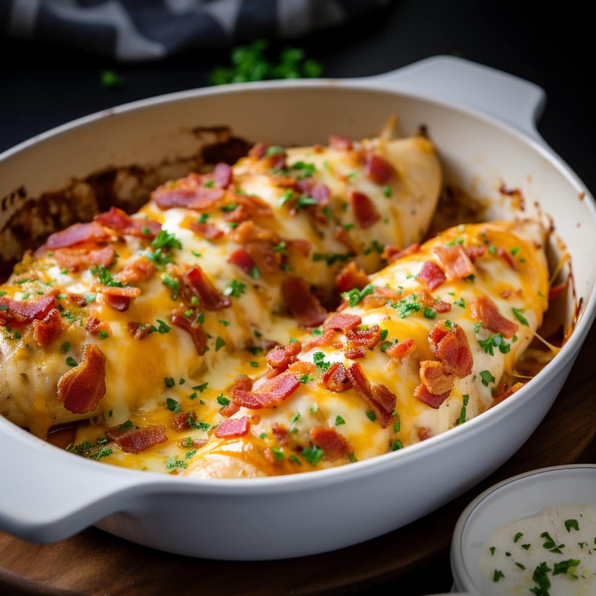 Keto Crack Chicken with Cheese and Bacon