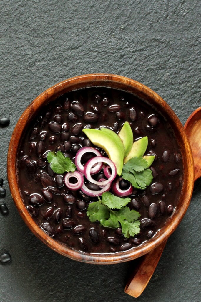 Black Bean Stew with Avocados