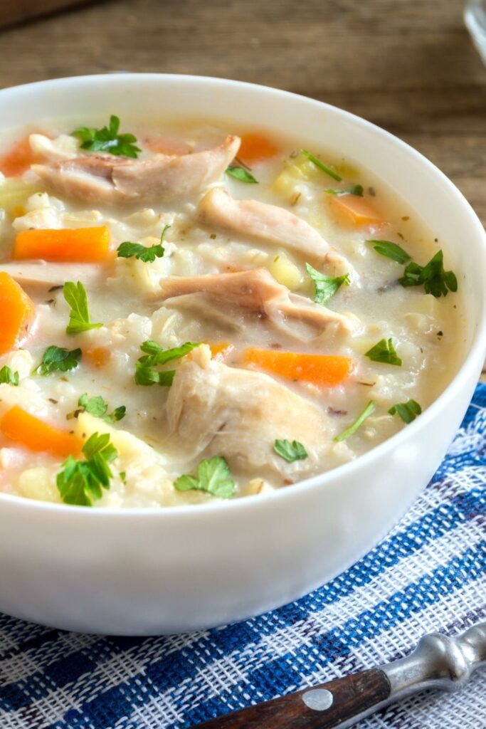 Chicken and Wild Rice Soup with Vegetables