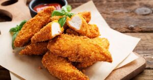 Crispy Chicken Tenders with Ketchup