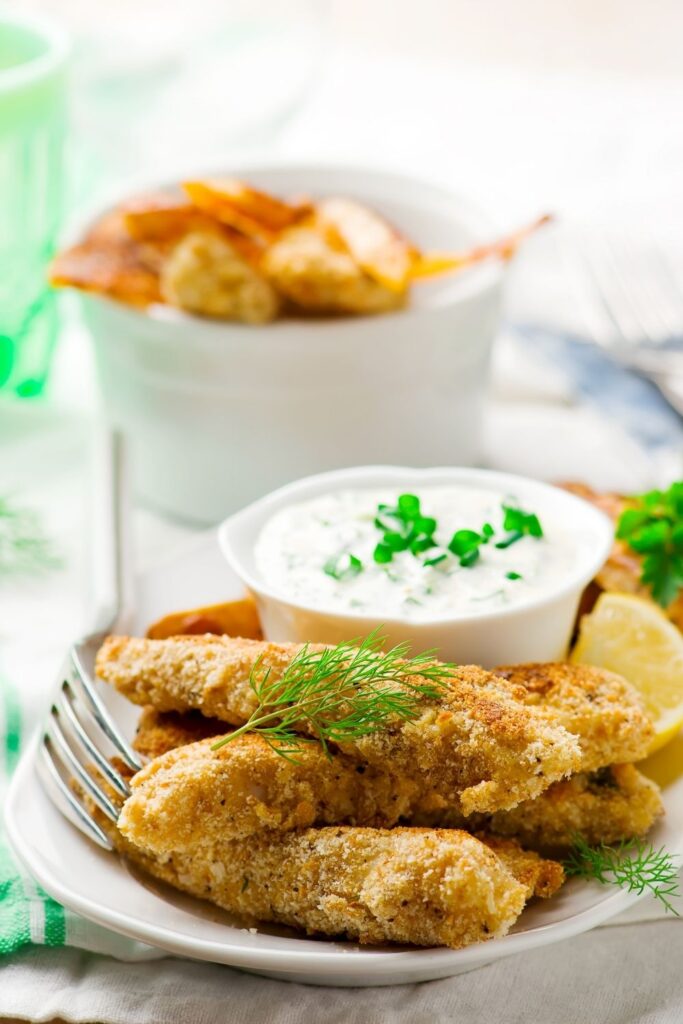 Crispy Fish Fingers with Dipping Sauce
