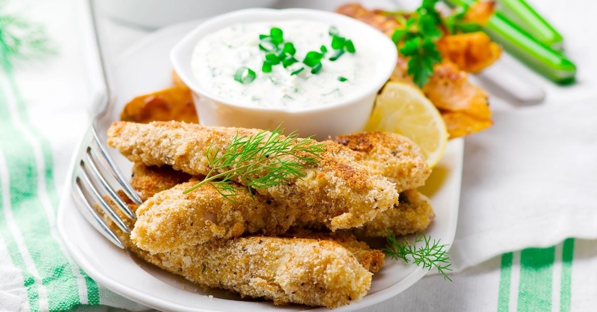 Homemade Fish Fingers with Dipping Sauce