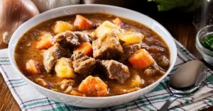 Homemade Irish Beef Stew with Carrots and Potatoes