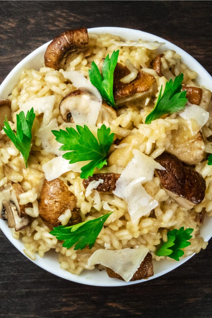 25 Easy Risotto Recipes For Dinner Tonight featuring Homemade Mushroom Risotto
