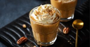 Homemade Pumpkin Smoothie with Pumpkin Spice and Whipped Cream