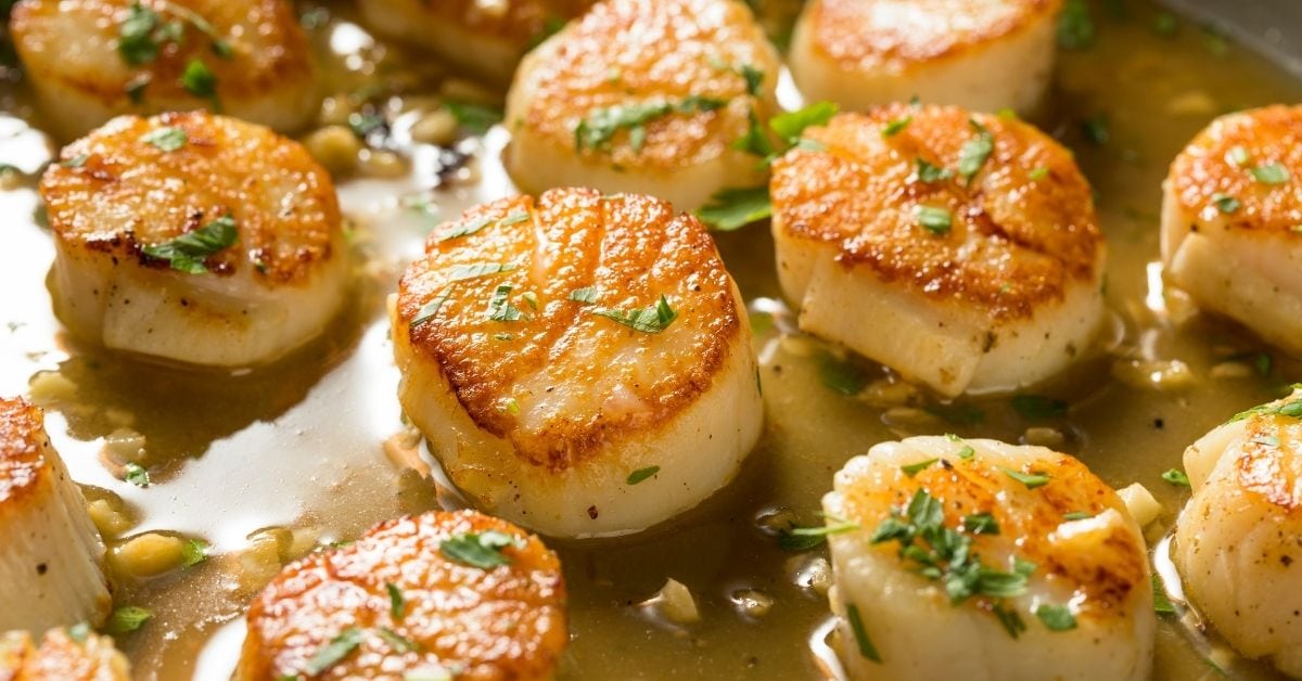 Panned Seared Scallops with Herbs