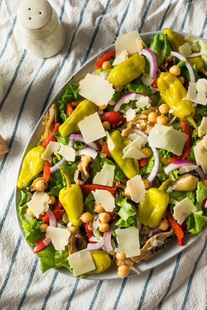 Pizzeria Salad with Pepperoncini and Artichoke