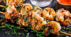 Roasted Shrimp Skewers with Herbs