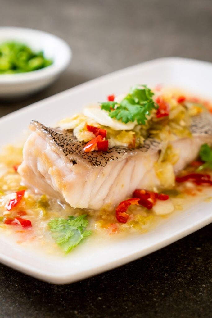 Steamed Grouper Fillet with Chili Sauce