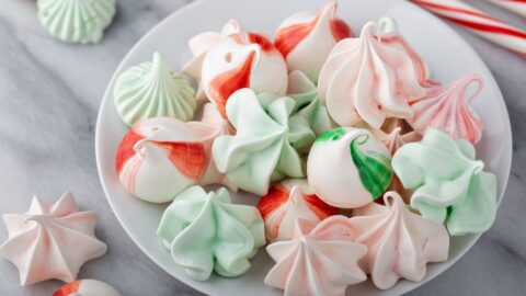 Sweet Homemade Peppermint Meringue Cookies