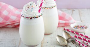 Sweet Homemade Vanilla Funfetti Milkshake