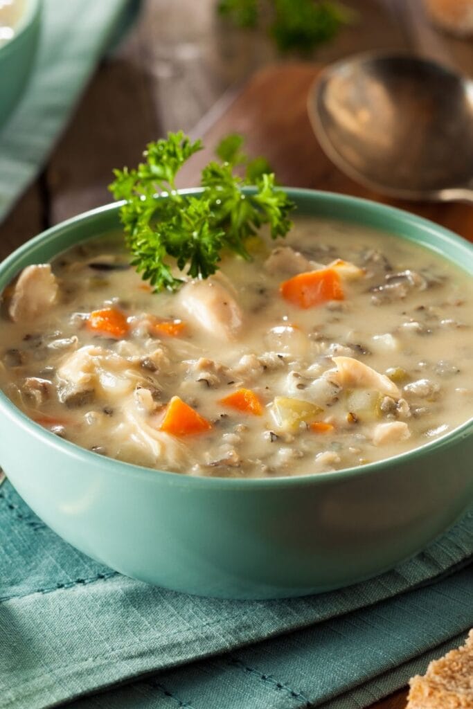 Turkey and Wild Rice Soup with Carrots