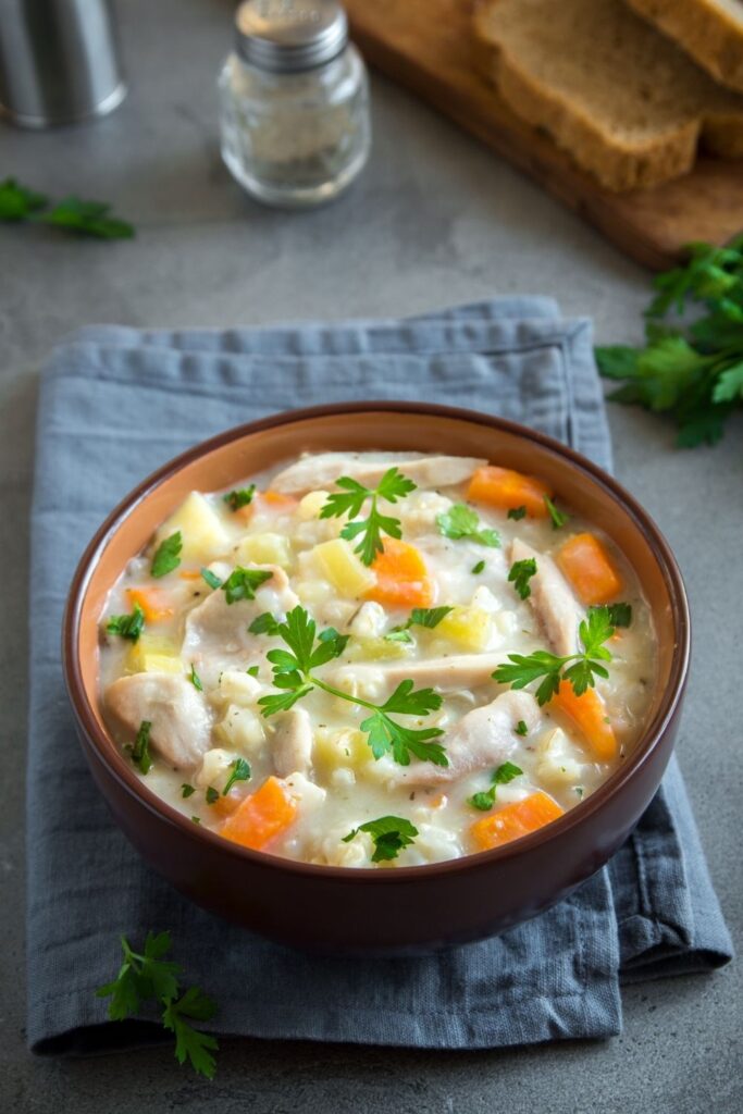 Warm and Creamy Chicken and Wild Rice Soup