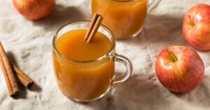 Warm and Refreshing Apple Cider Juice with Cinnamon