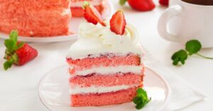 A Slice of Sweet Strawberry Cake