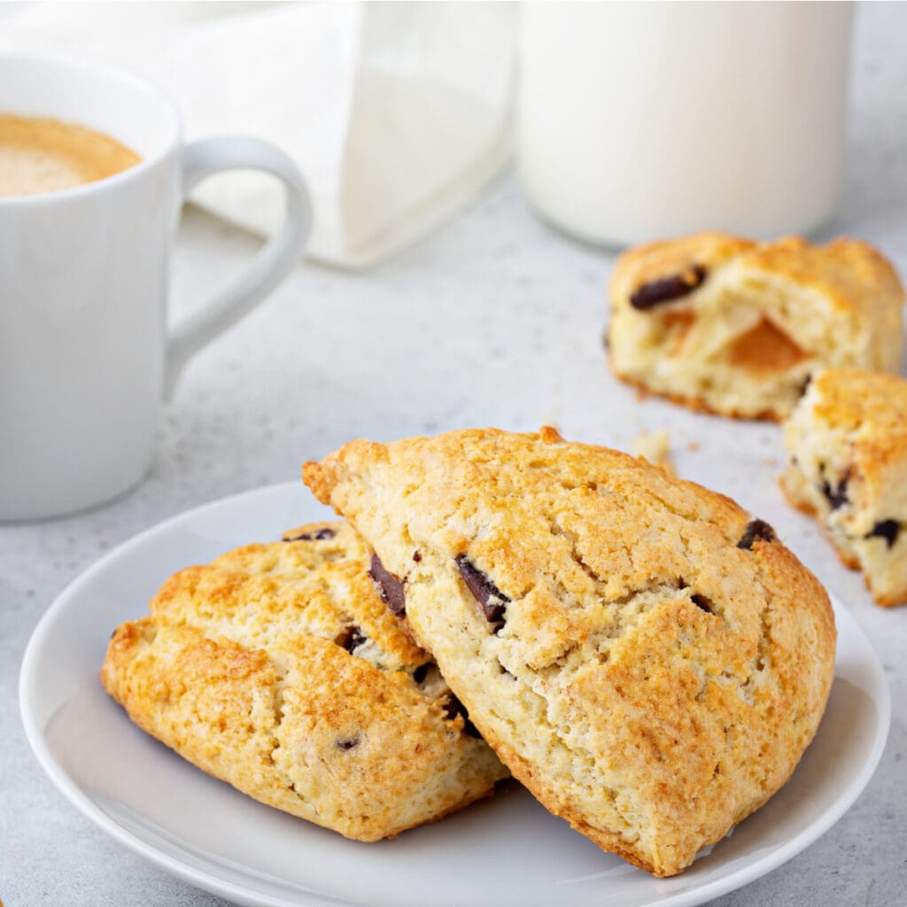 Bisquick Scones Served With Coffee