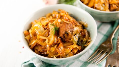 Bowl of Sauteed Cabbage