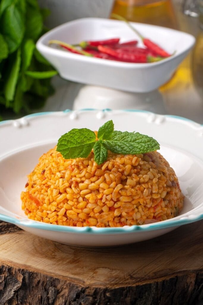 25 Easy Bulgur Recipes for a Nutritious Meal featuring Bulgur Pilaf on a Plate