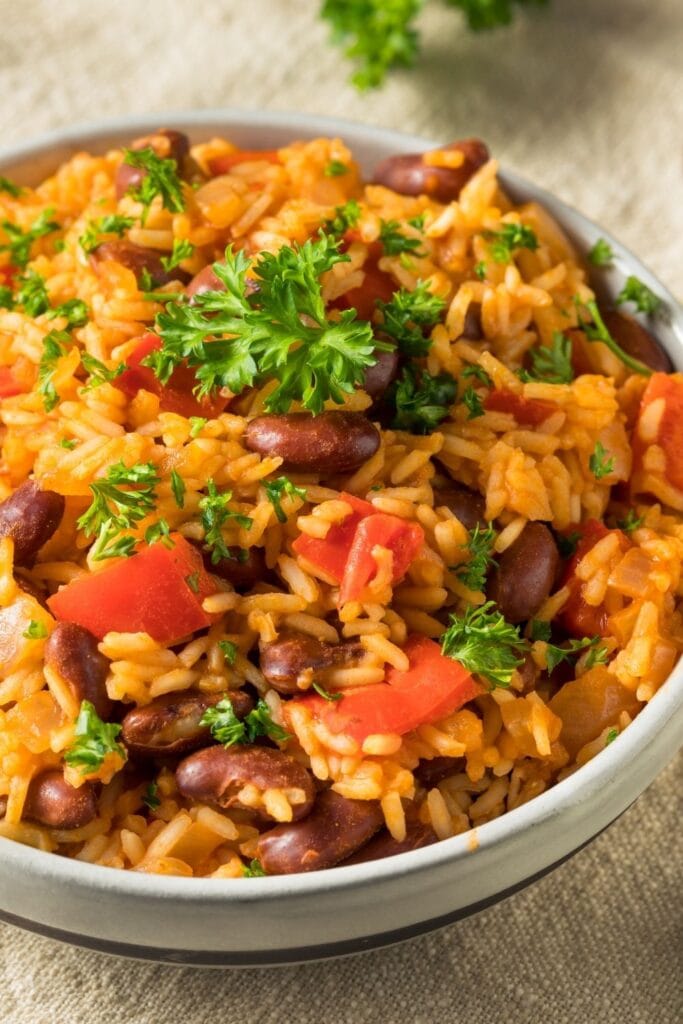 Cajun Rice with Red Beans in a Bowl