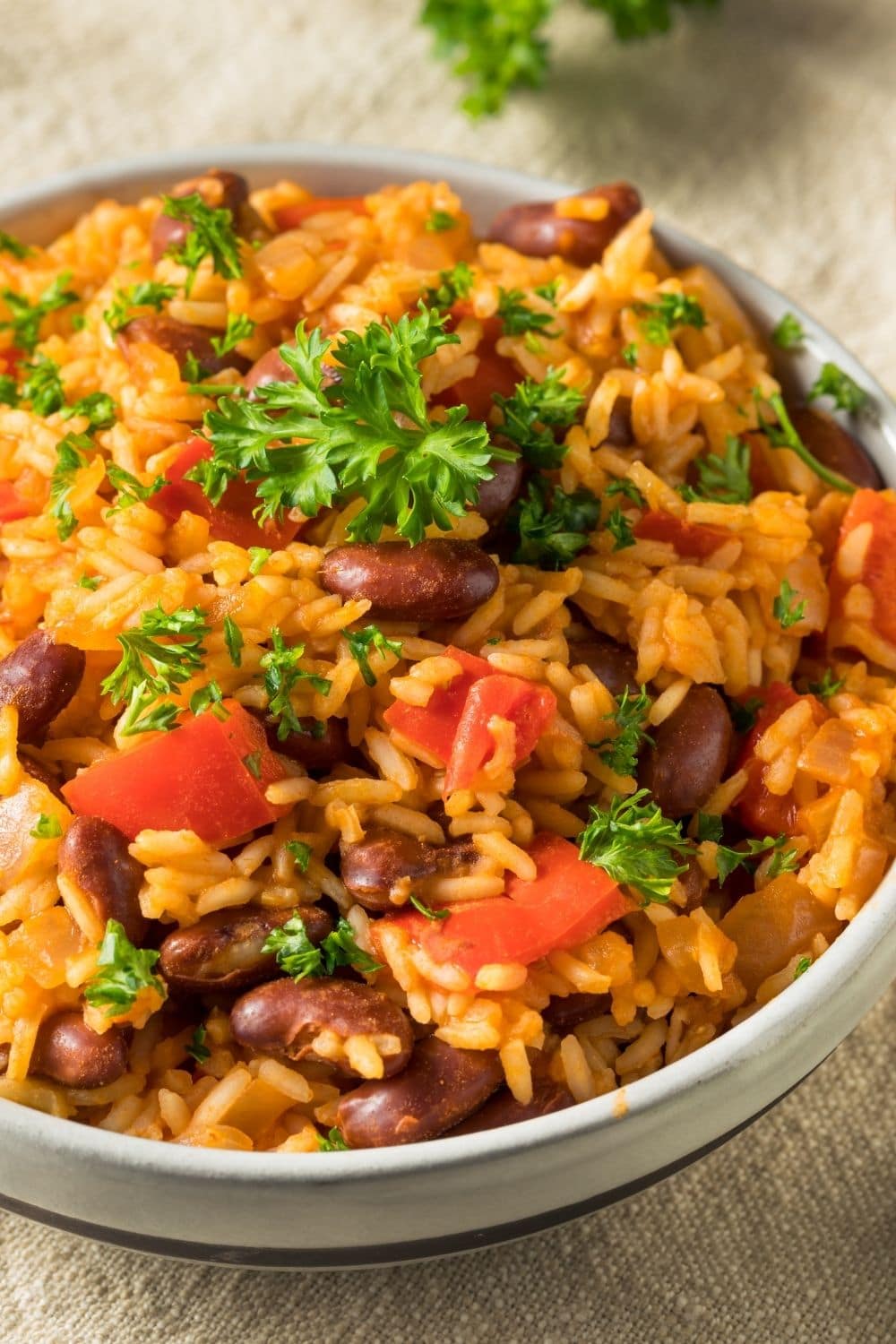 23 Best Vegan Rice Recipes Easy Dishes Insanely Good   Cajun Rice With Red Beans In A Bowl 