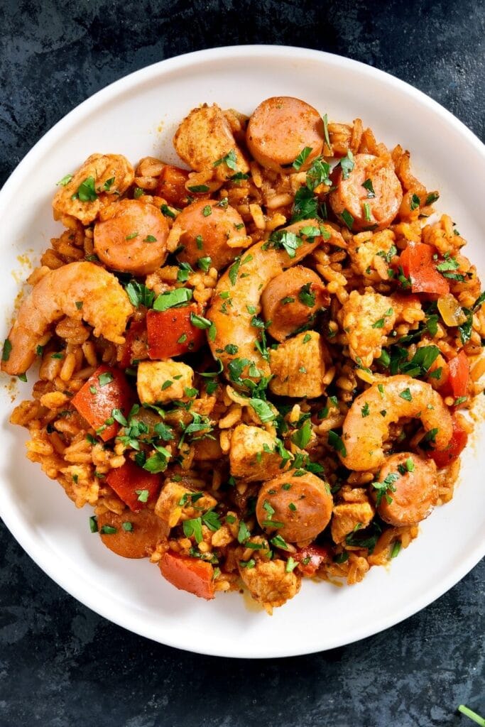 30 Best Mardi Gras Recipes Worthy of Carnival featuring Cajun Rice with Sausage and Shrimp