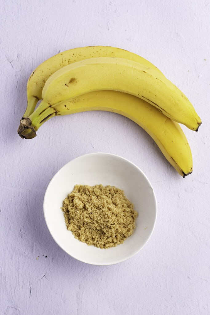 Caramelized Bananas Ingredients: brown sugar and bananas