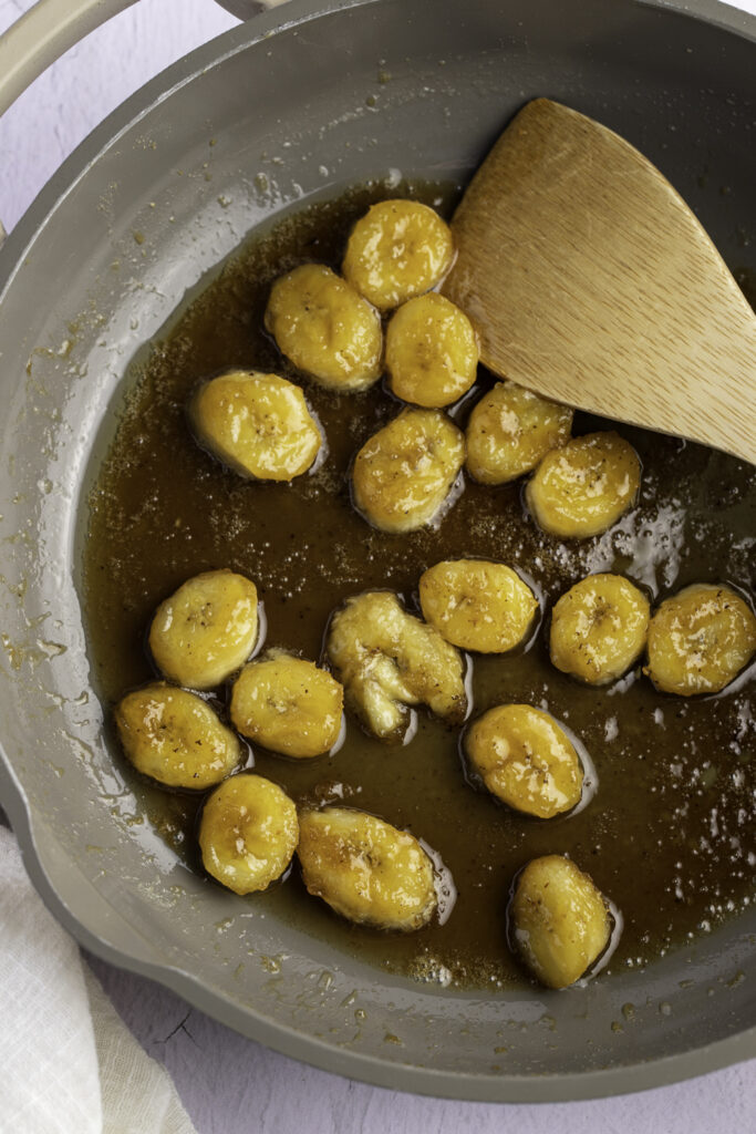 Caramelized Bananas Cooked in a Pan