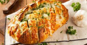 Cheesy Pull Apart Stuffed Bread with Parsely