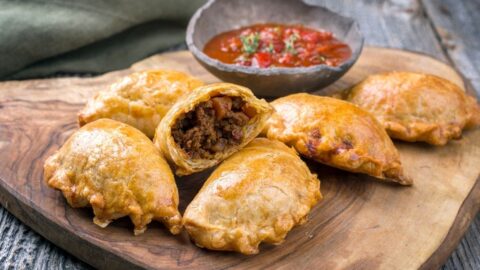 Ground Beef Empanada with Sauce
