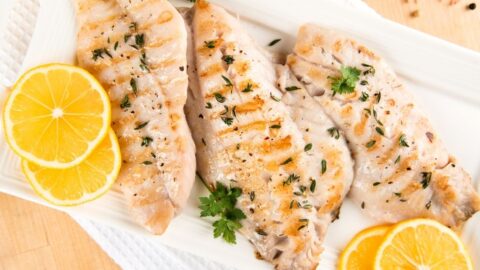Homemade Grilled Rockfish with Lemons