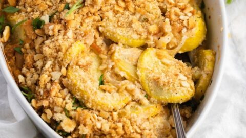 Homemade Healthy and Crumbly Paula Deen Squash Casserole