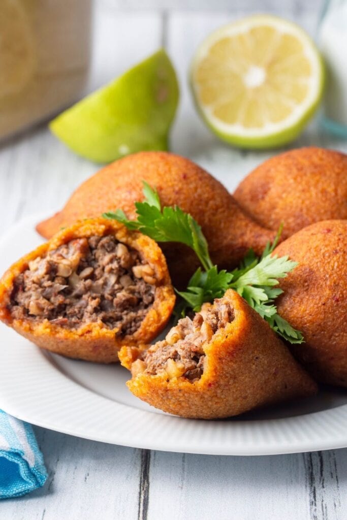 Homemade Kibbeh Croquette with Ground Meat