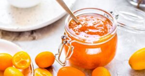 Homemade Kumquat Jam in a Jar
