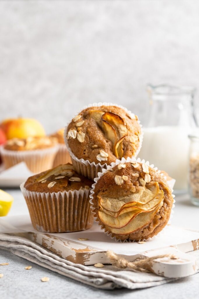 Homemade Oat Flour Muffins with Apple