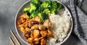 Homemade Teriyaki Chicken with Broccoli and Rice
