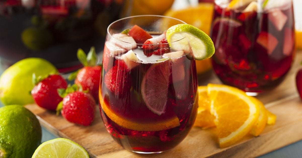 Refreshing Red Sangria with Orange and Strawberries