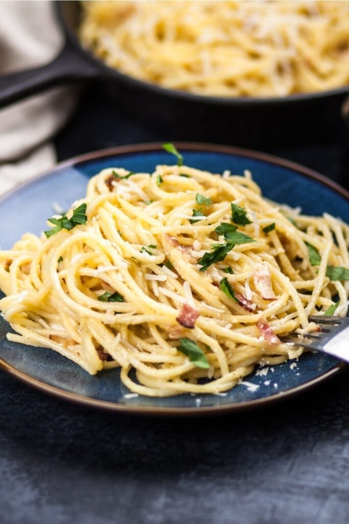 Spaghetti Carbonara with Egg and Pancetta