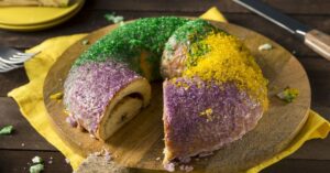 Sweet Homemade Mardi Gras Cake