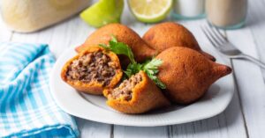 Tasty Homemade Kibbeh Croquette with Ground Meat