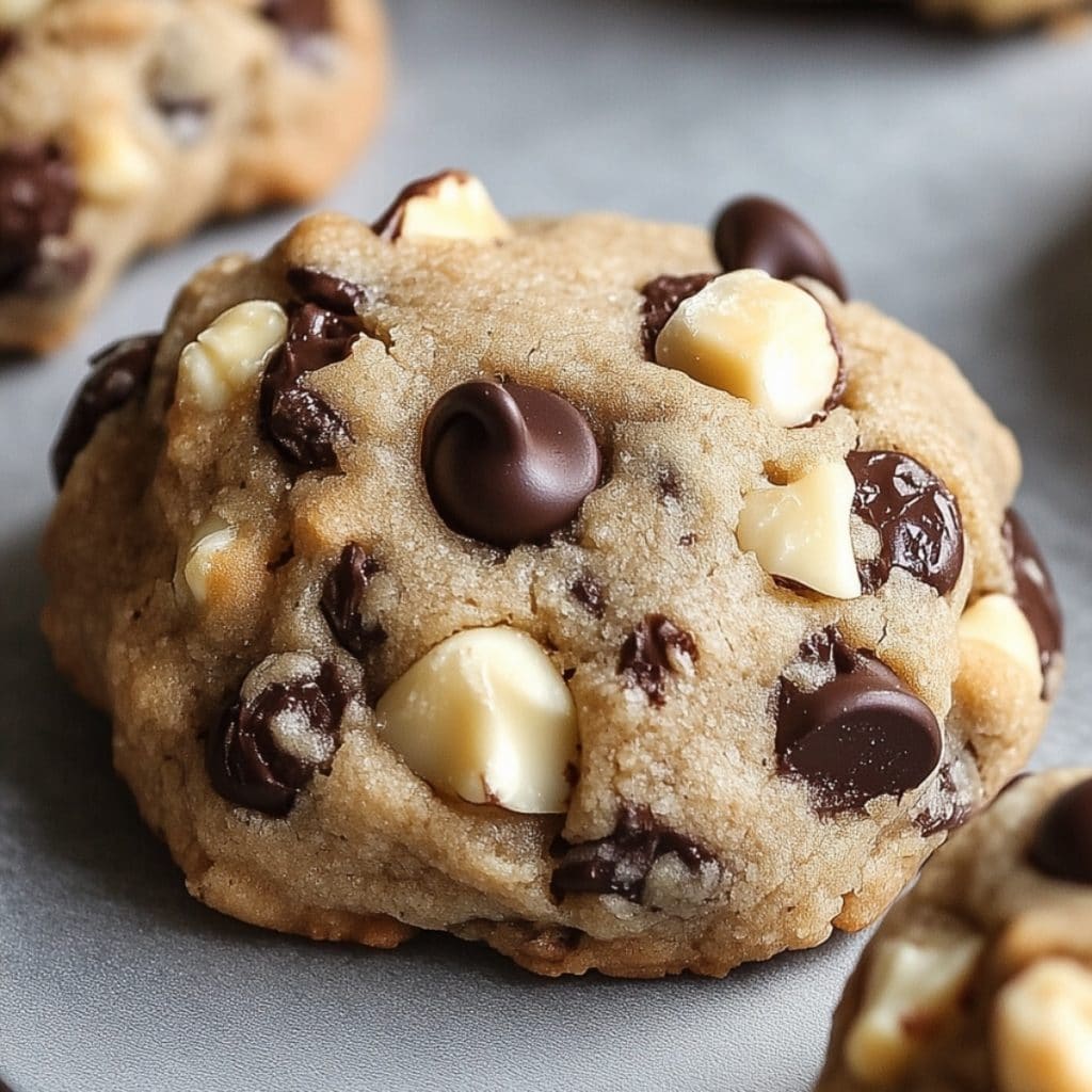 Neiman Marcus cookie ball with nuts and chocolate chips, close-up