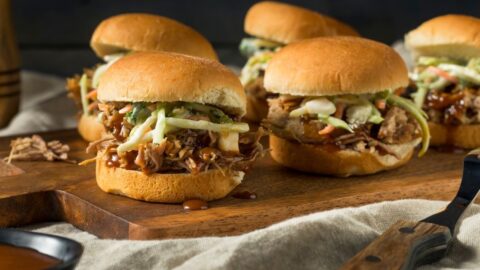 Appetizing Pulled Pork Slider with Coleslaw