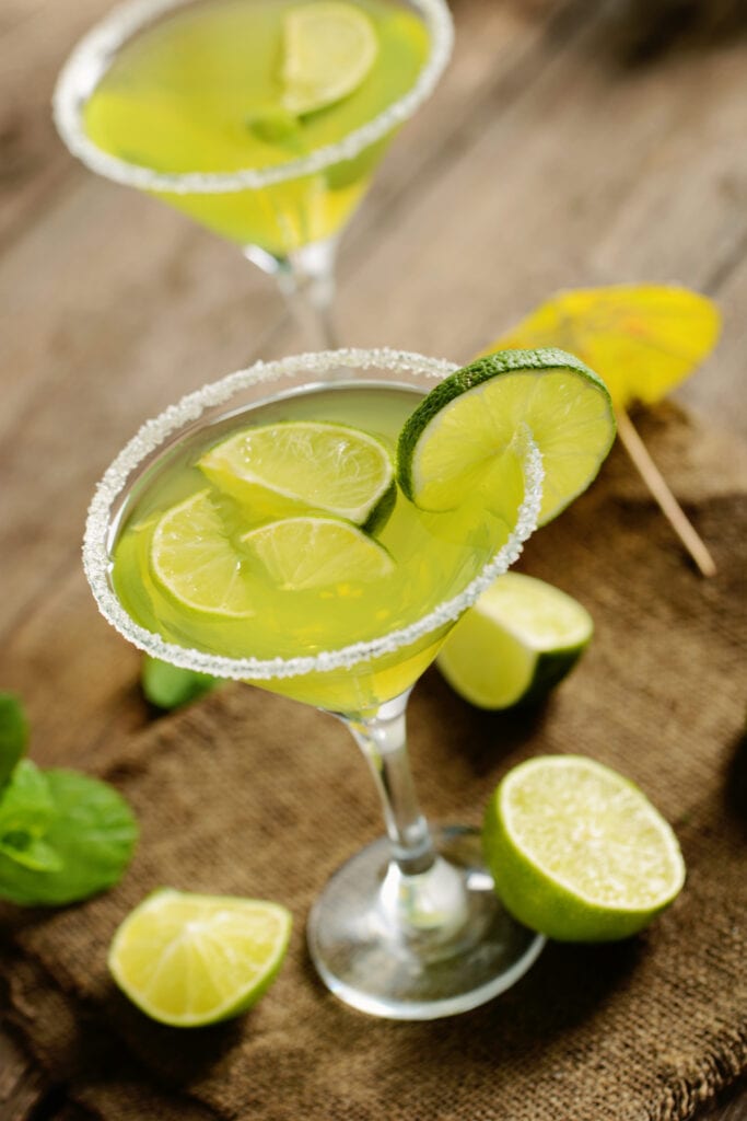 Easy St. Patrick’s Day Cocktails featuring Boozy Margarita with Lime