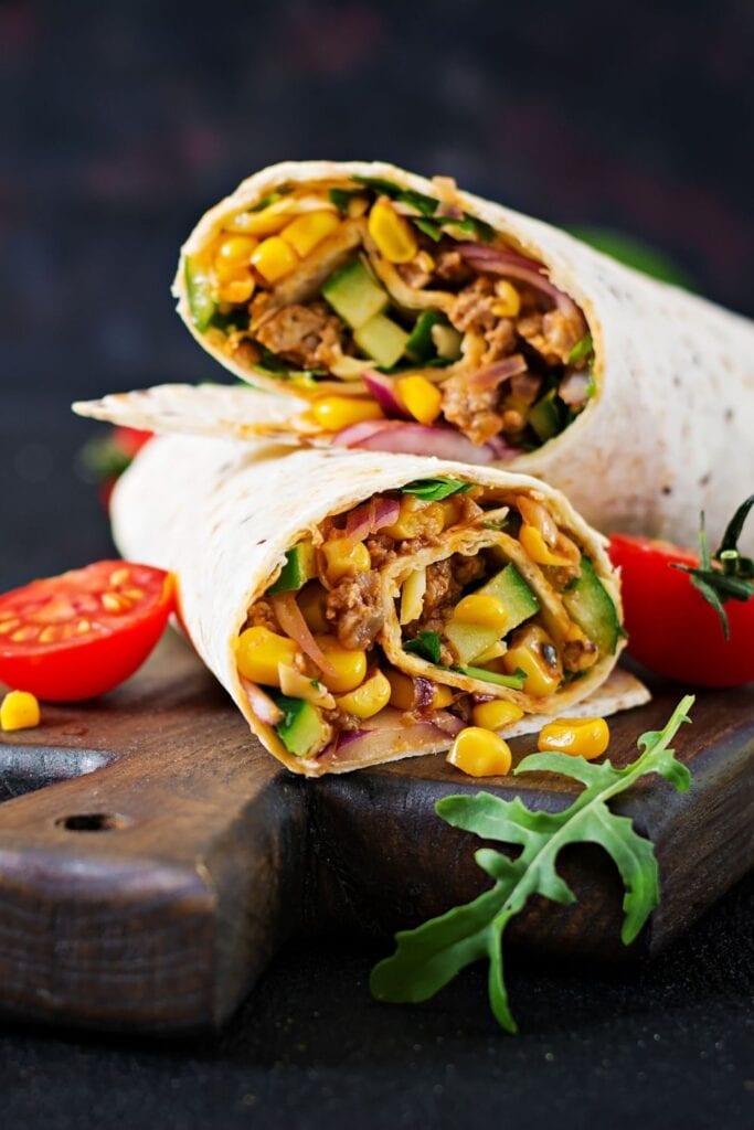 Best Burrito Recipes featuring Burrito Wraps with Ground Beef and Vegetables