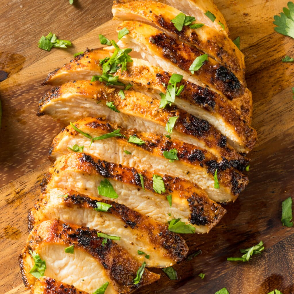 Sliced Chicken Chipotle Topped With Herbs